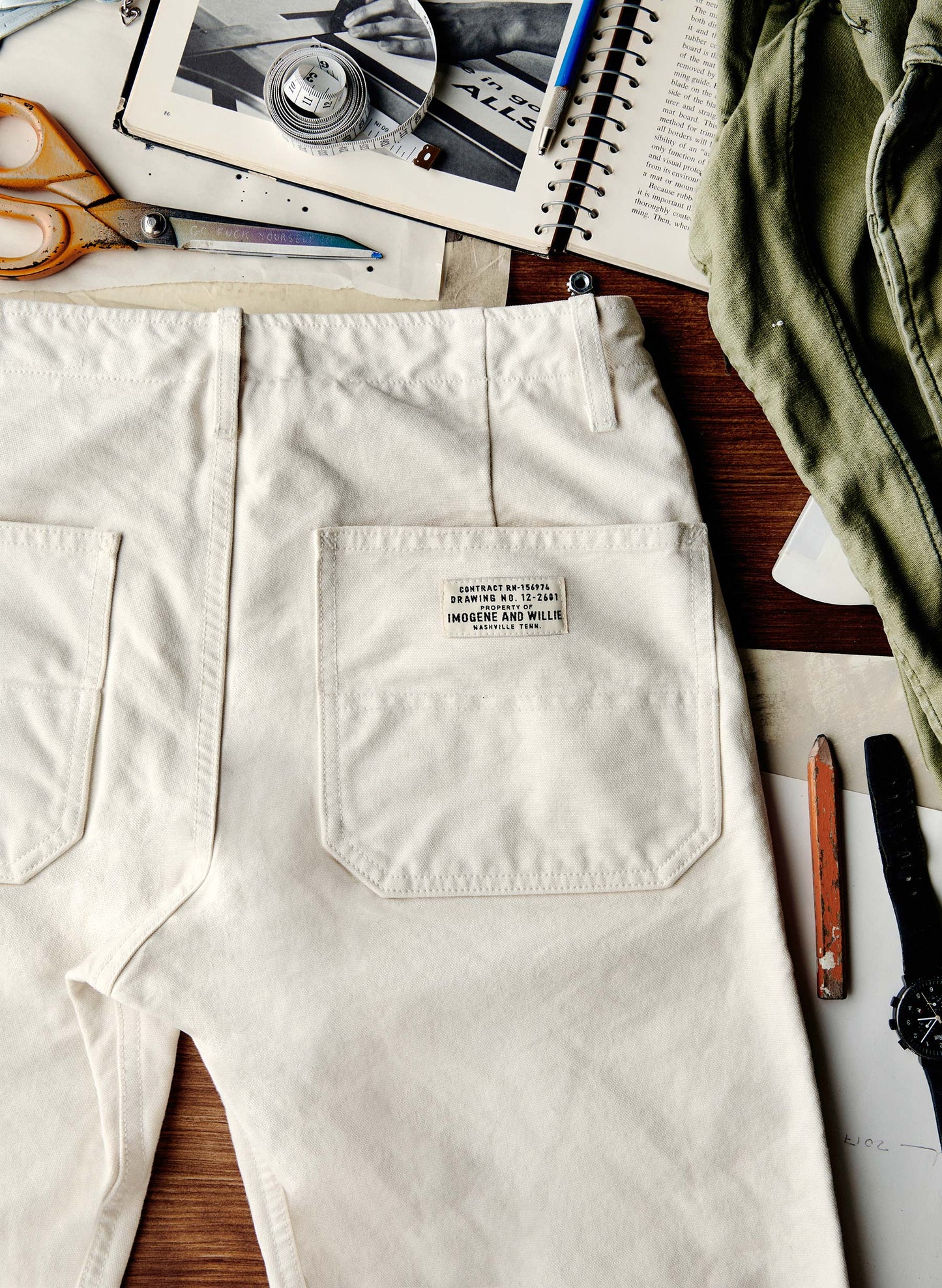 Hencye Canvas Workpant in Natural