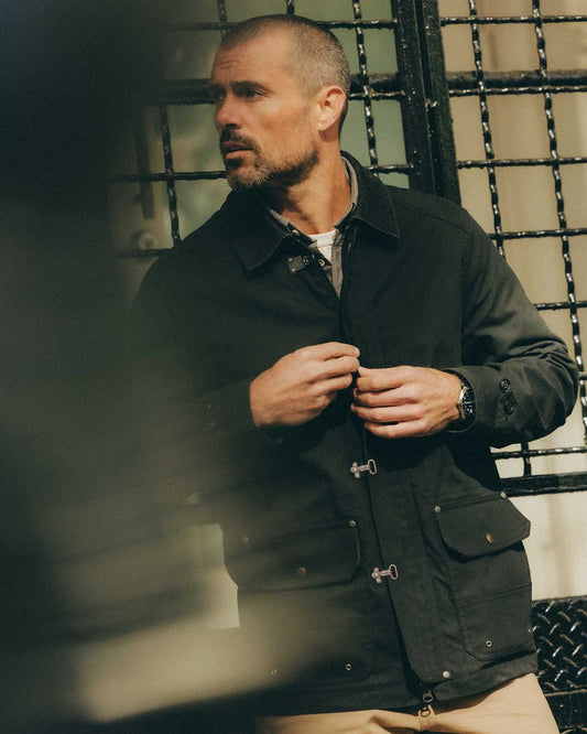 The Cinder Jacket in Coal Dry Wax