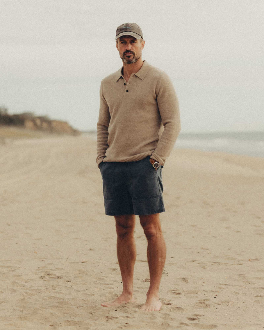 The Surplus Short in Navy Reverse Sateen