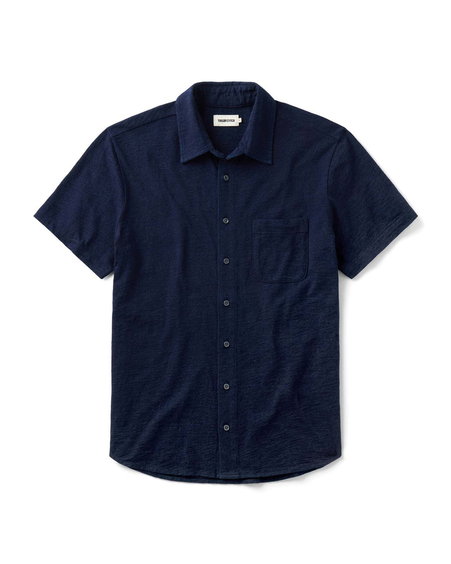 The Short Sleeve California in Rinsed Indigo Slub