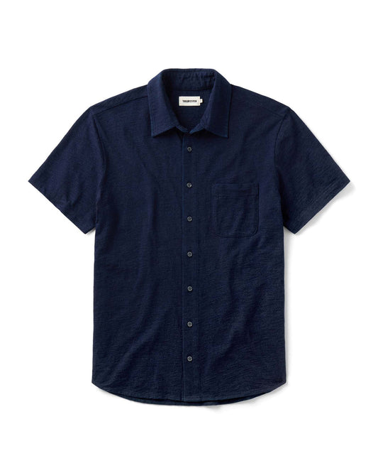 The Short Sleeve California in Rinsed Indigo Slub