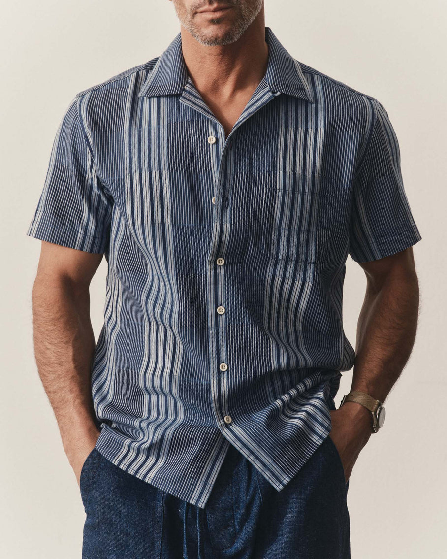 The Hawthorne Shirt in Indigo Patchwork