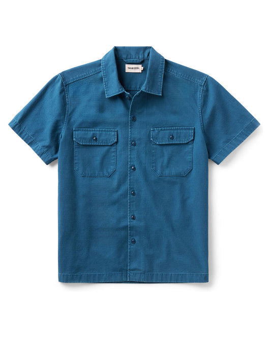Short Sleeve Mechanic Shirt in Atlantic Ripstop
