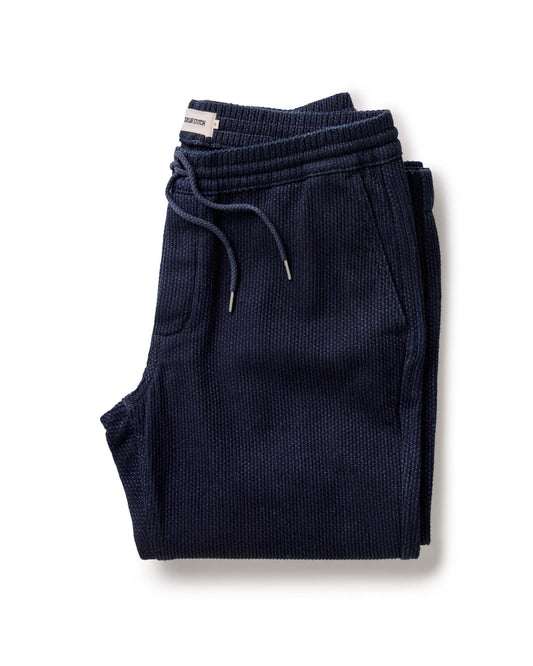 The Après Pant in Rinsed Indigo Sashiko