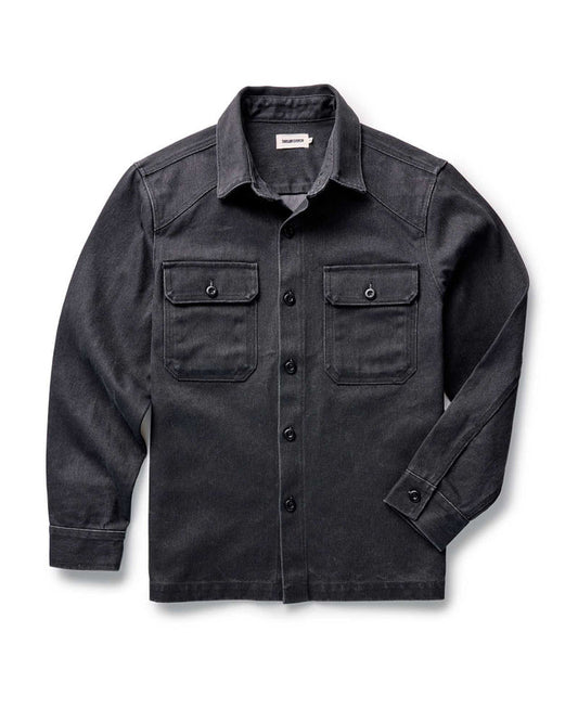 Shop Shirt in Coal Chipped Canvas