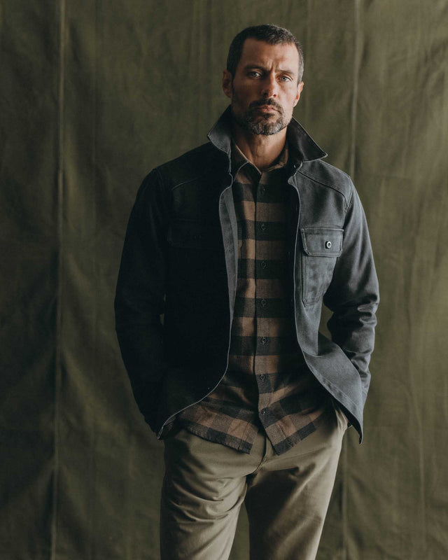 Shop Shirt in Coal Chipped Canvas