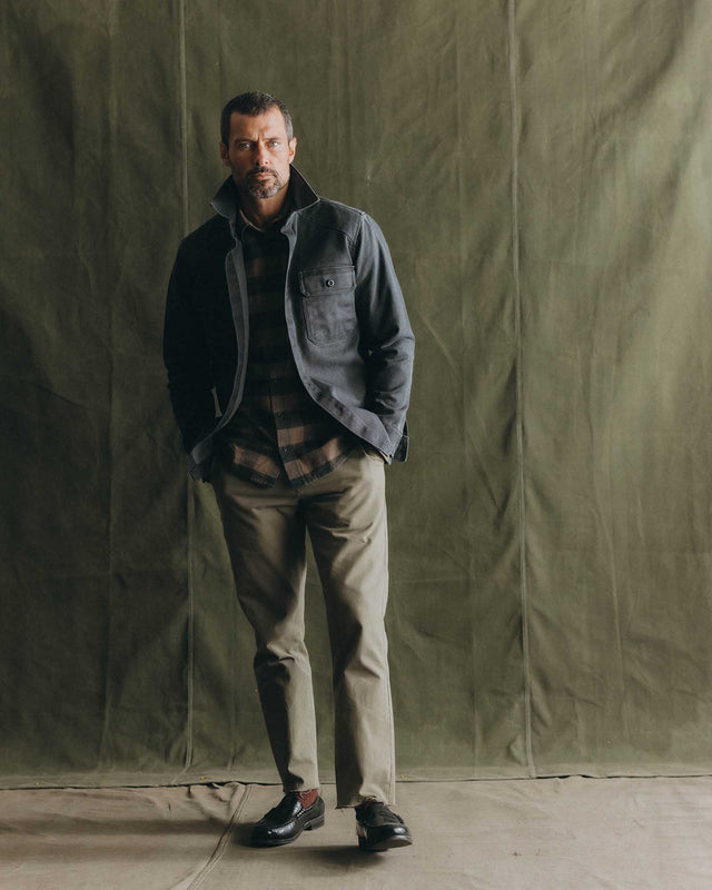 Shop Shirt in Coal Chipped Canvas