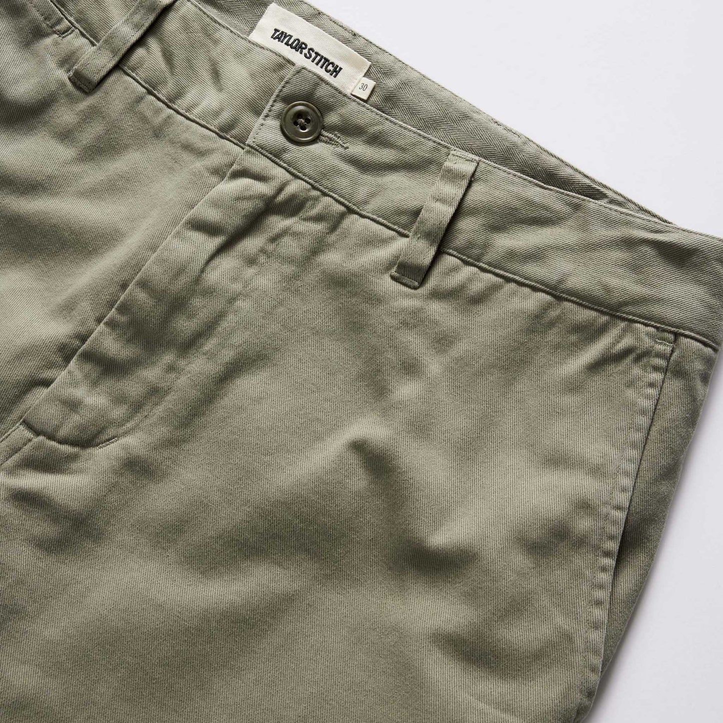 The Slim Foundation Pant in Organic Smoked Olive
