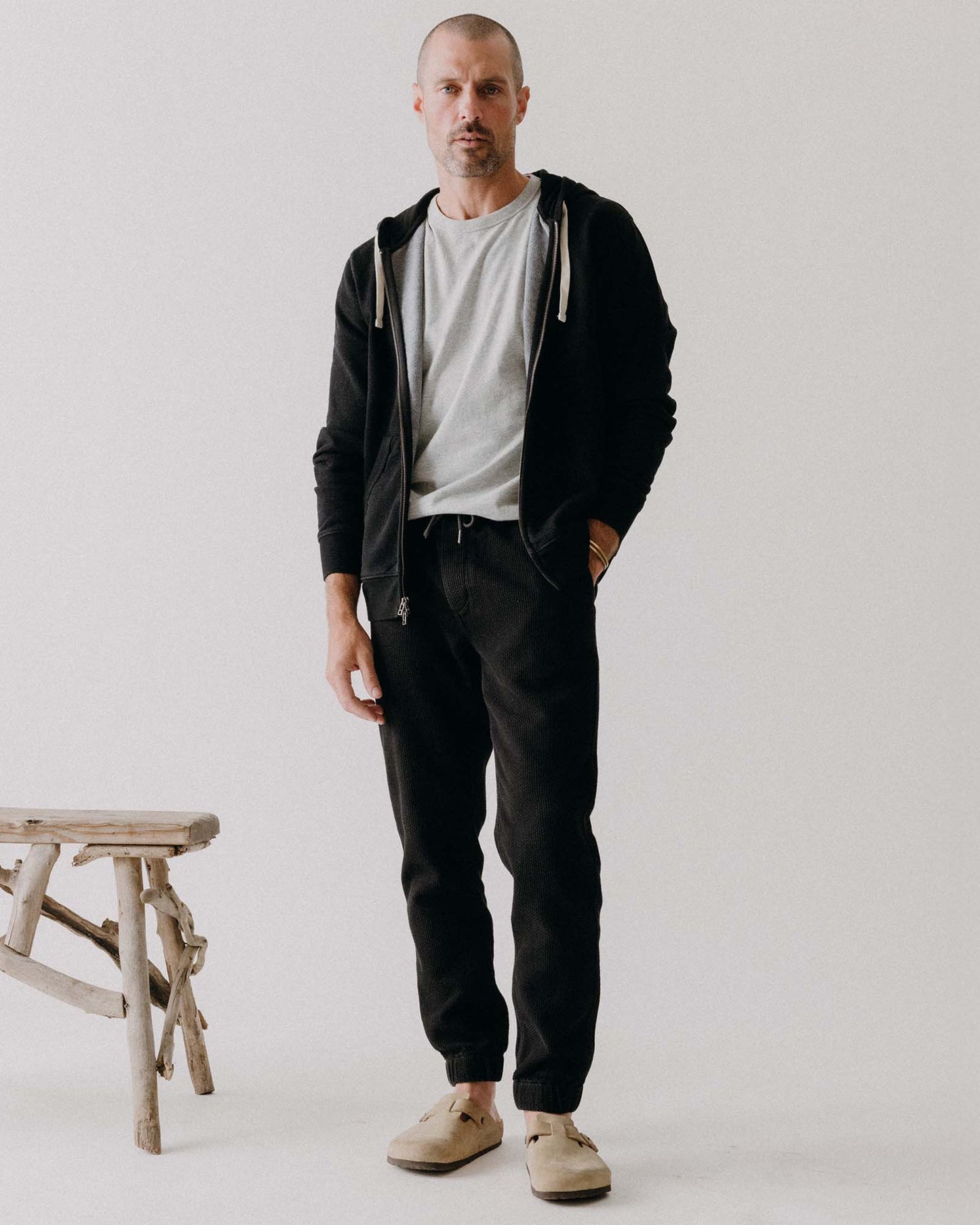 The Après Pant in Black Indigo Sashiko