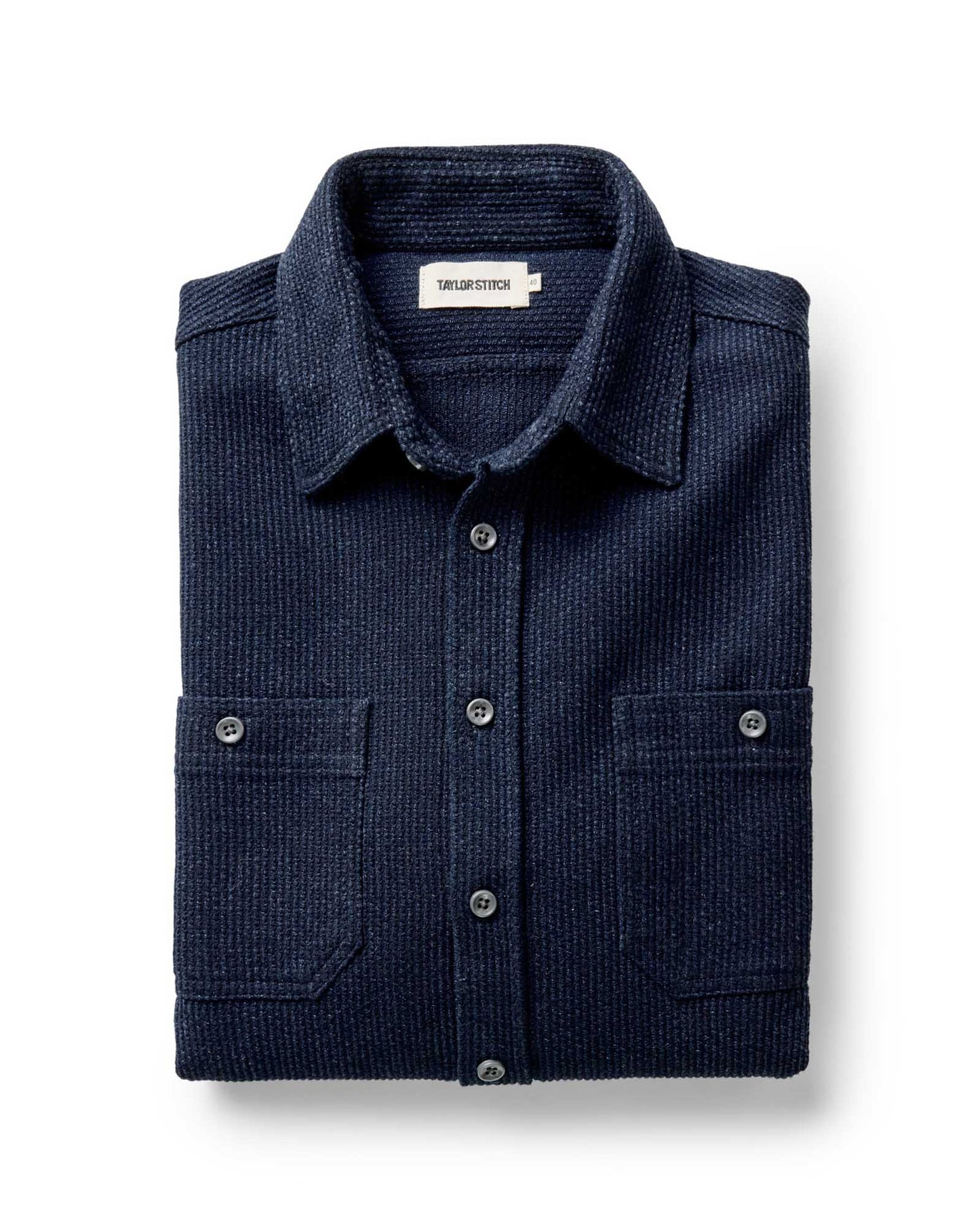 The Utility Shirt in Rinsed Indigo Sashiko