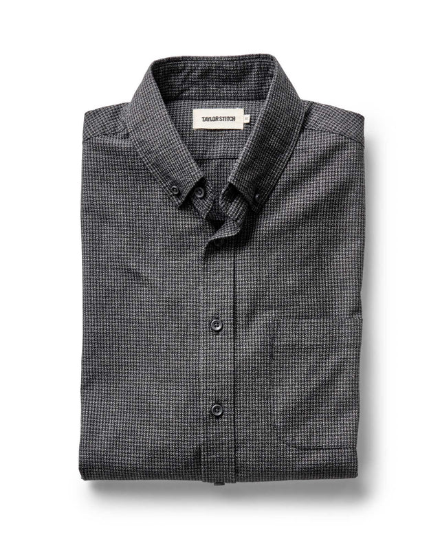 Jack in Coal Jaspe Check Oxford