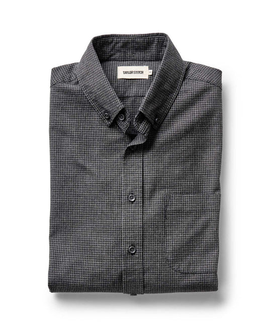 Jack in Coal Jaspe Check Oxford
