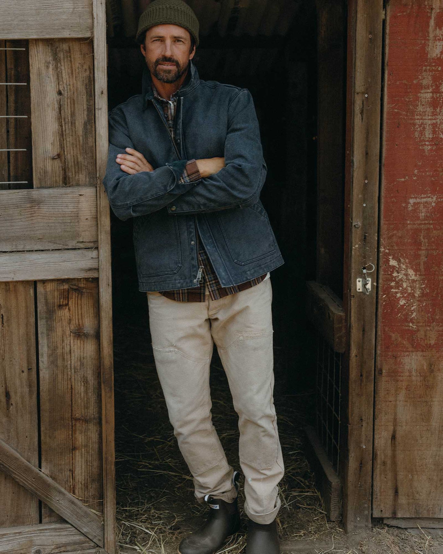 The Workhorse Jacket in Navy Chipped Canvas