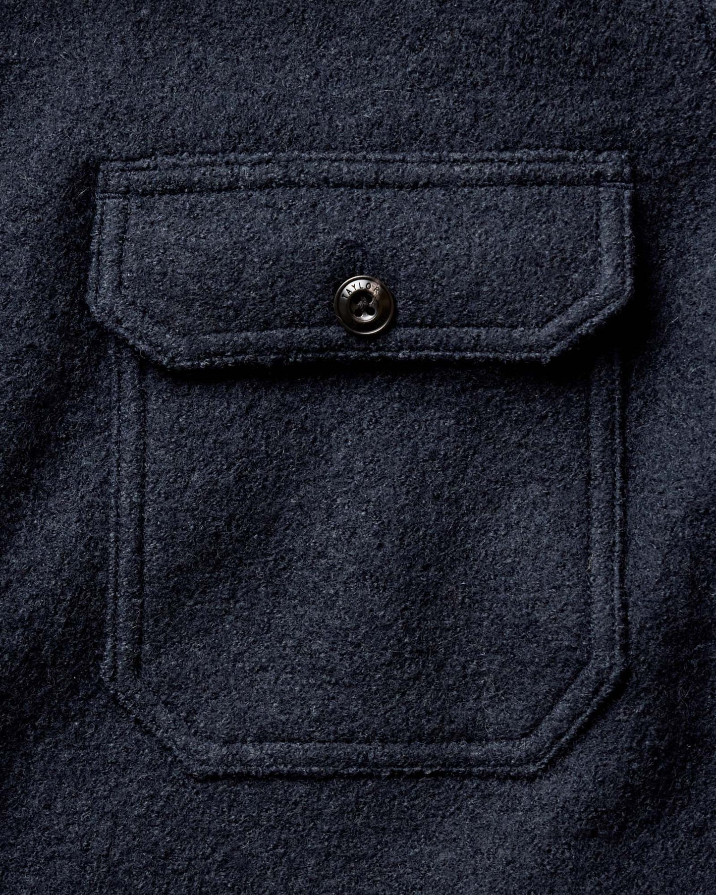 The Connor Overshirt in Dark Navy Boucle