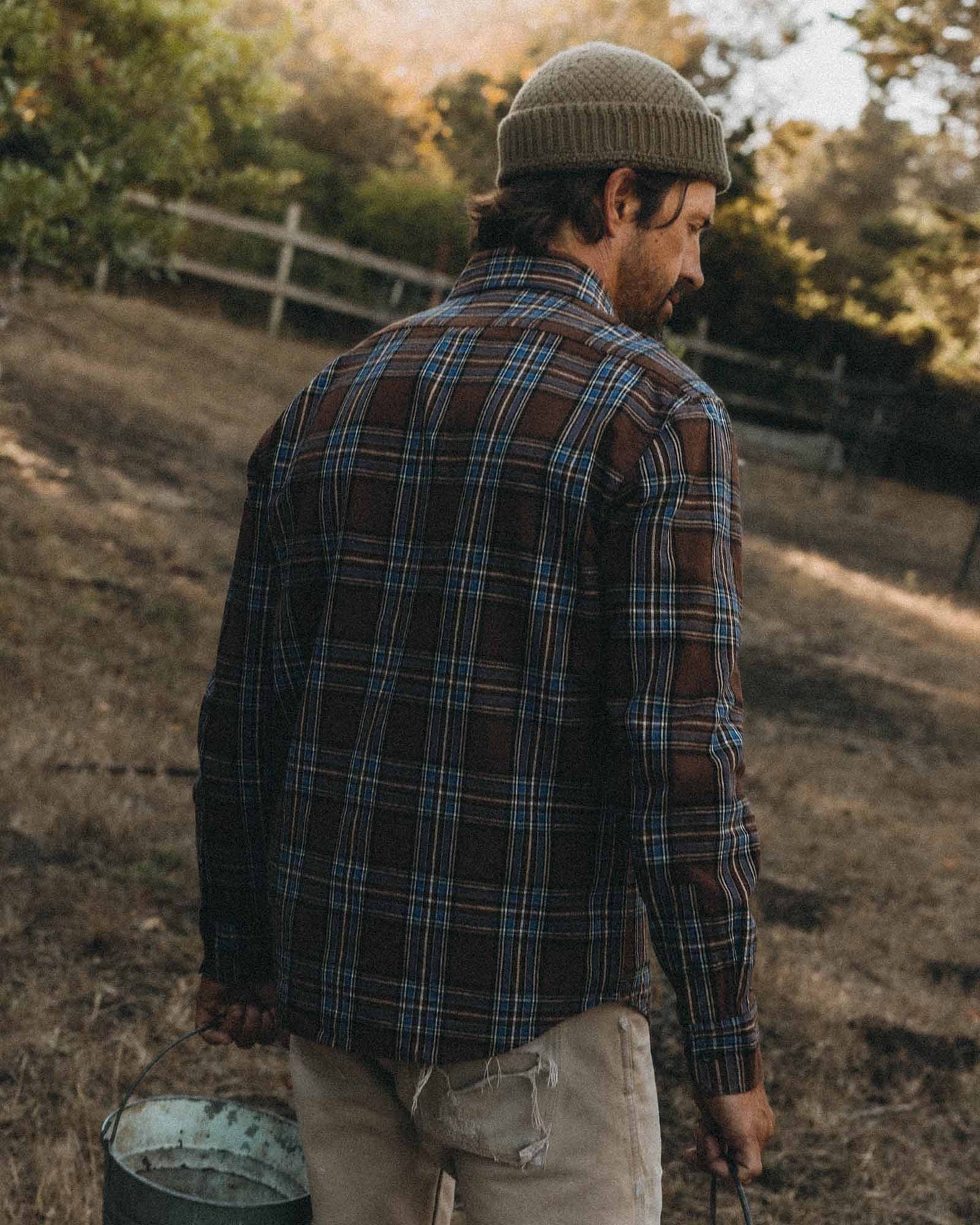 The Craftsman Shirt in Brick Plaid