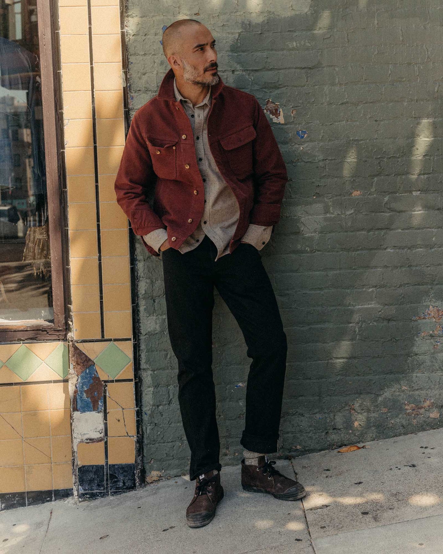 The Long Haul Jacket in Dried Cherry Moleskin
