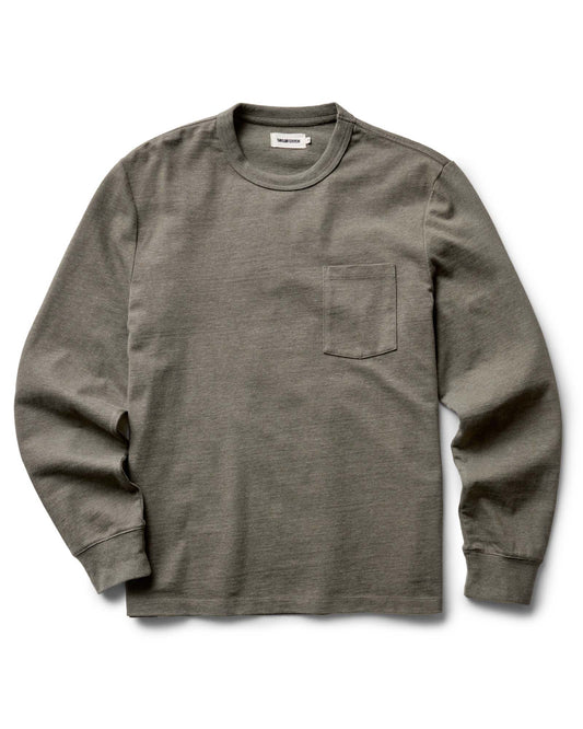 The Long Sleeve Shop Tee in Army Twist