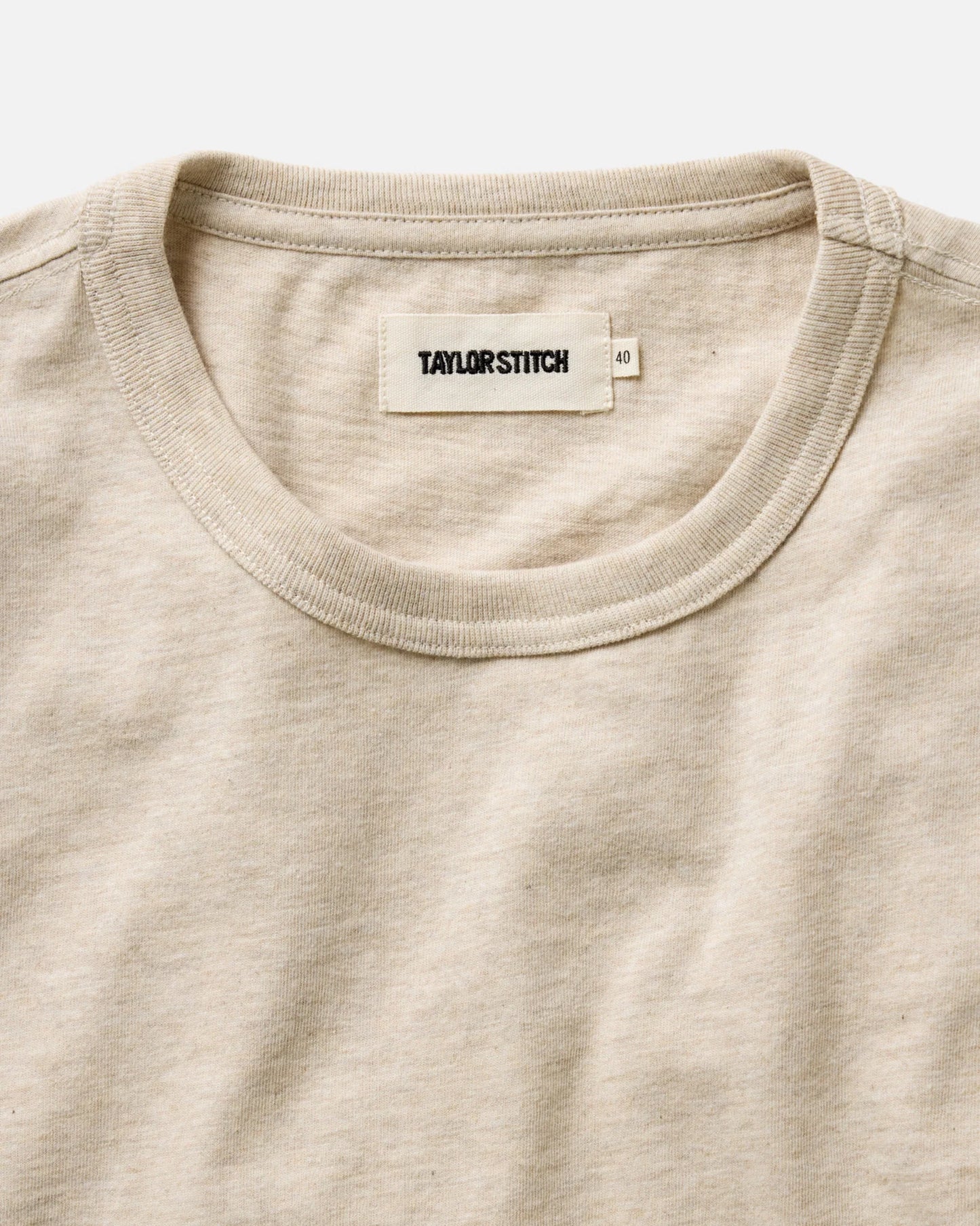 The Organic Cotton Long Sleeve Tee in Heather Oat