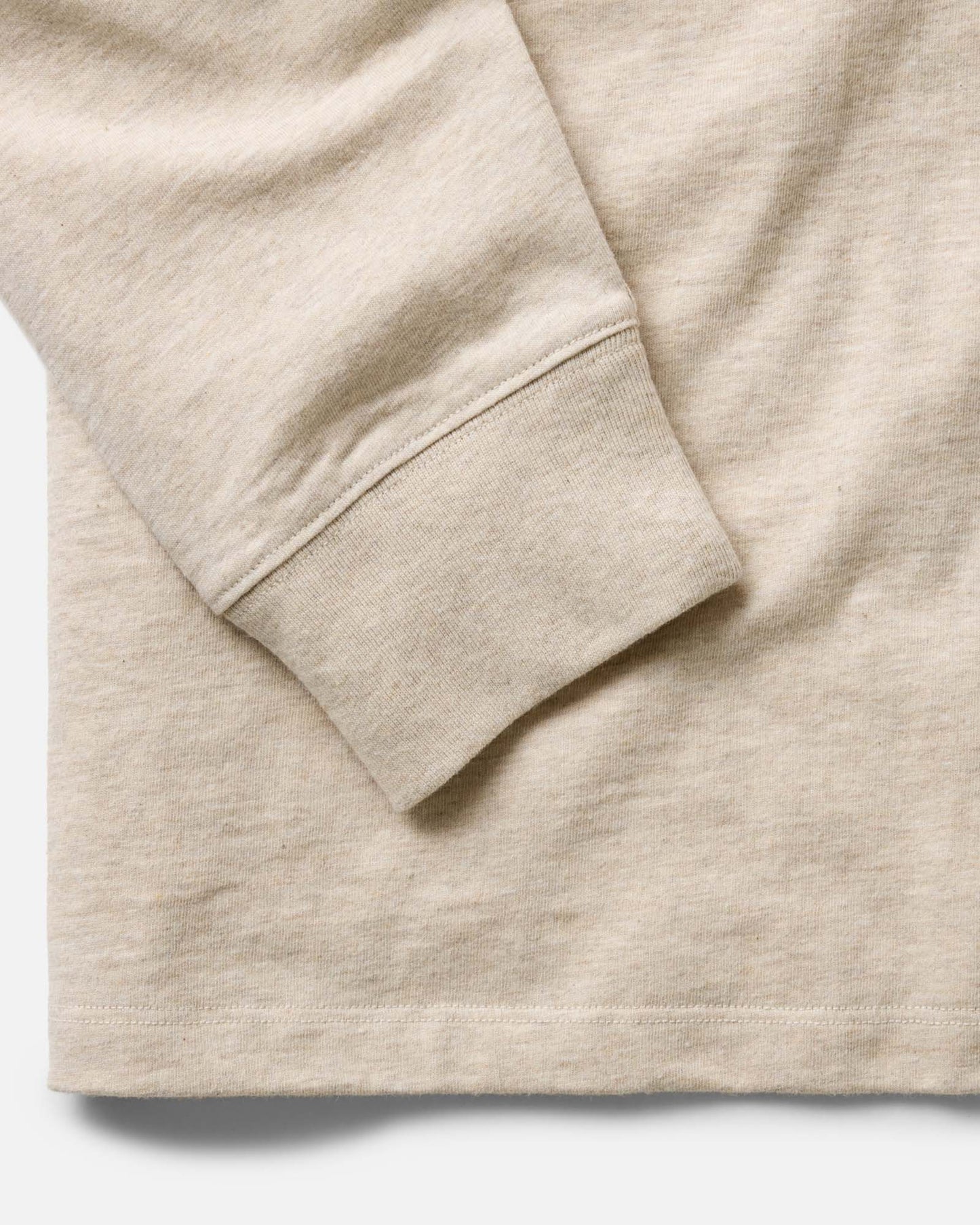 The Organic Cotton Long Sleeve Tee in Heather Oat