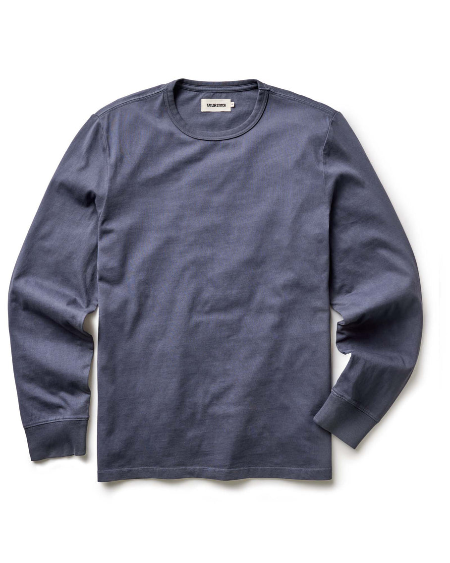 The Organic Cotton Long Sleeve Tee in Navy