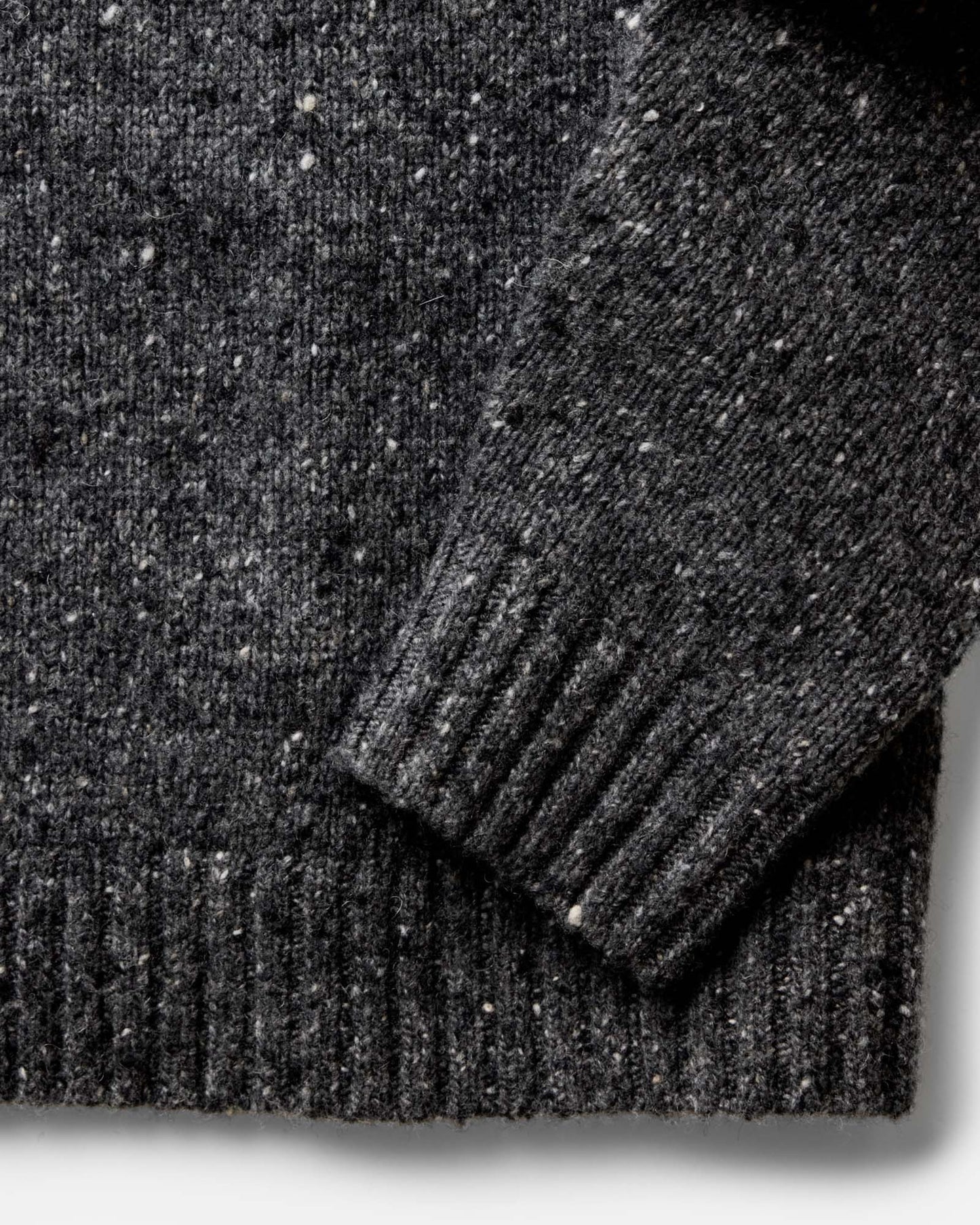 The Seafarer Sweater in Charcoal Donegal