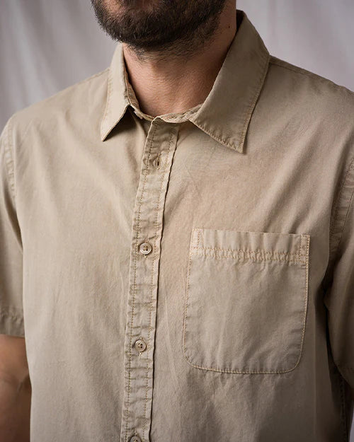 Tailored Shirt Compact Poplin- Taupe Vintage