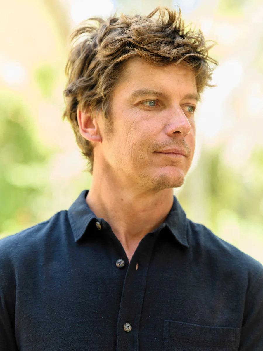 One Pocket Shirt in Black Flannel