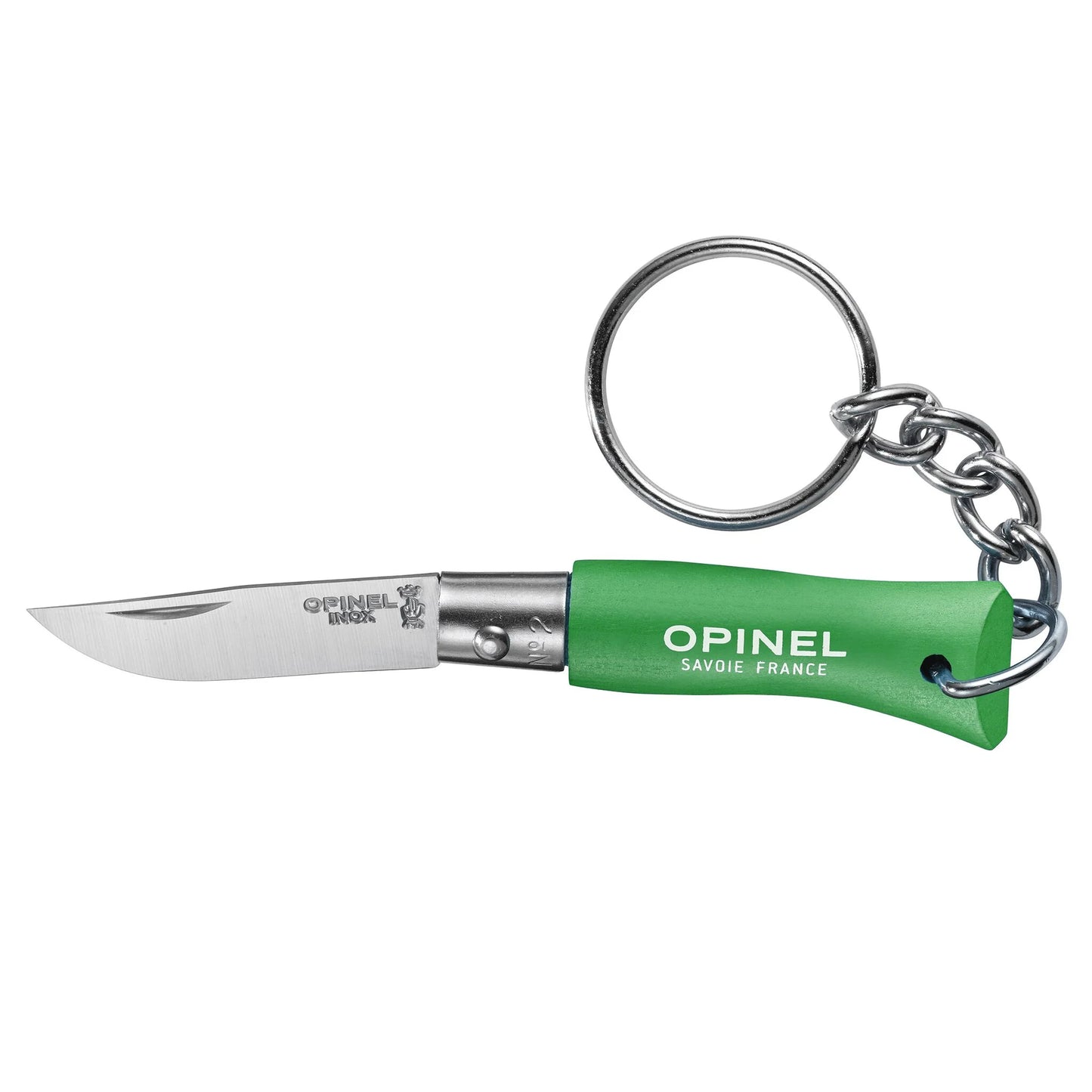 No.02 Keyring Stainless Folding Knife in Green