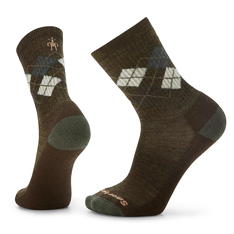 Everyday Diamond Light Cushion Crew Socks in Military Olive