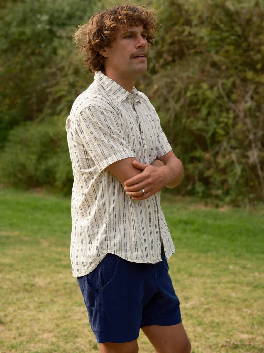 Summer Shirt in Navy Dobby