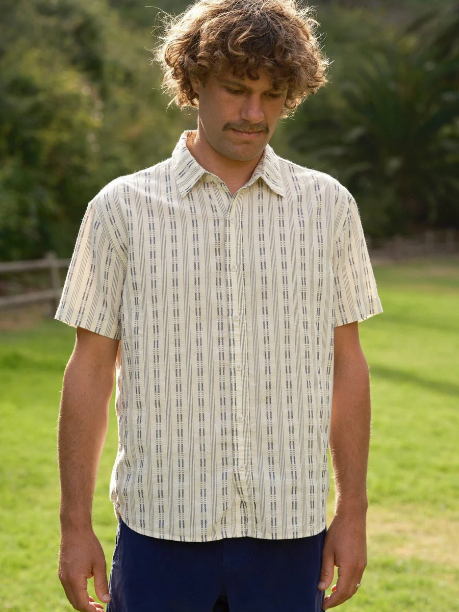 Summer Shirt in Navy Dobby