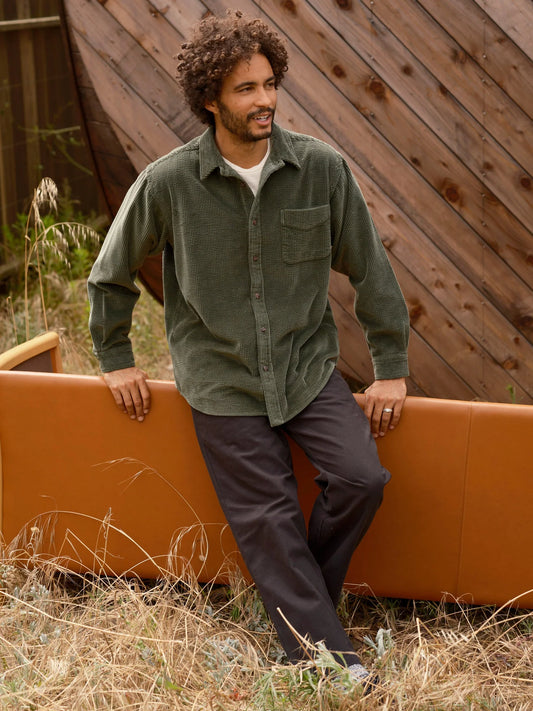 Thurston Shirt in Rover Green Corduroy