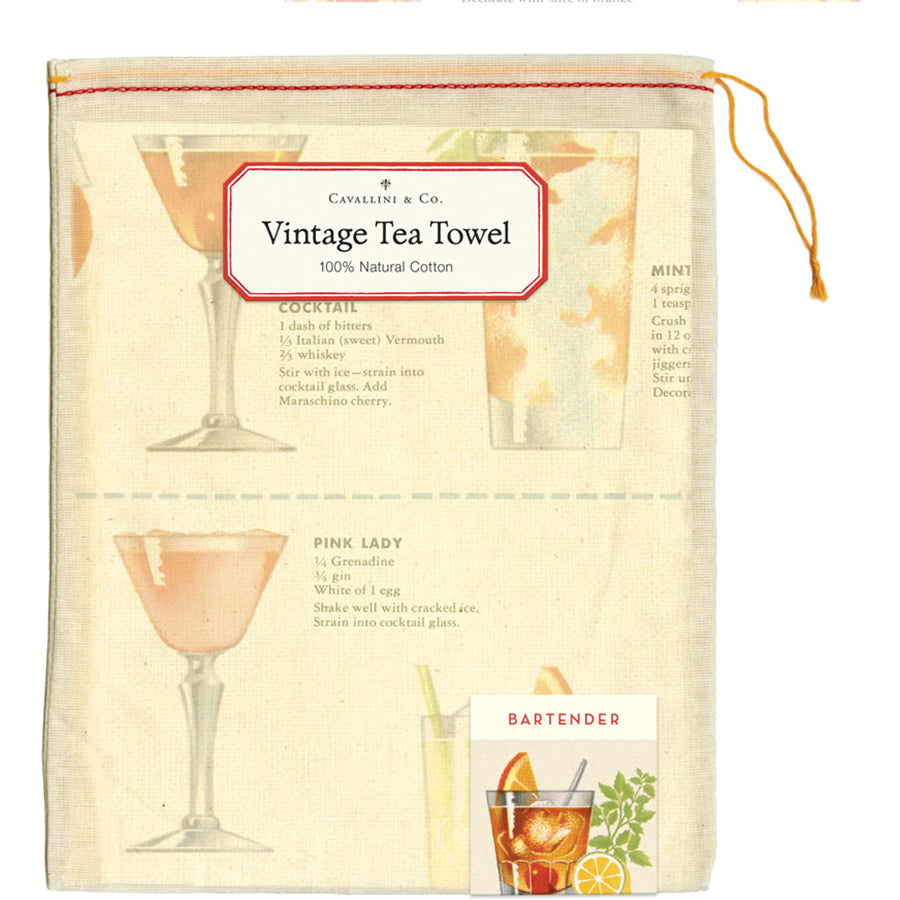 Bartender's Guide Tea Towel
