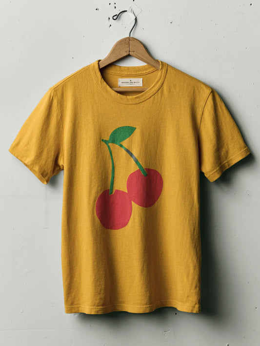 The "Cherry" Tee In Gold