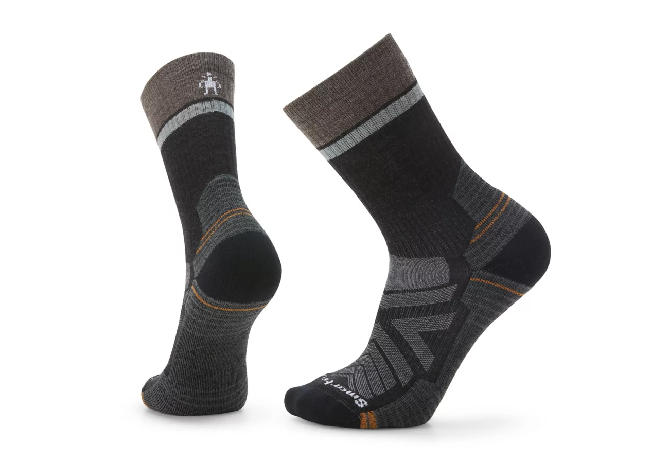 Hike Light Cushion Winding Trail Crew Socks in Charcoal